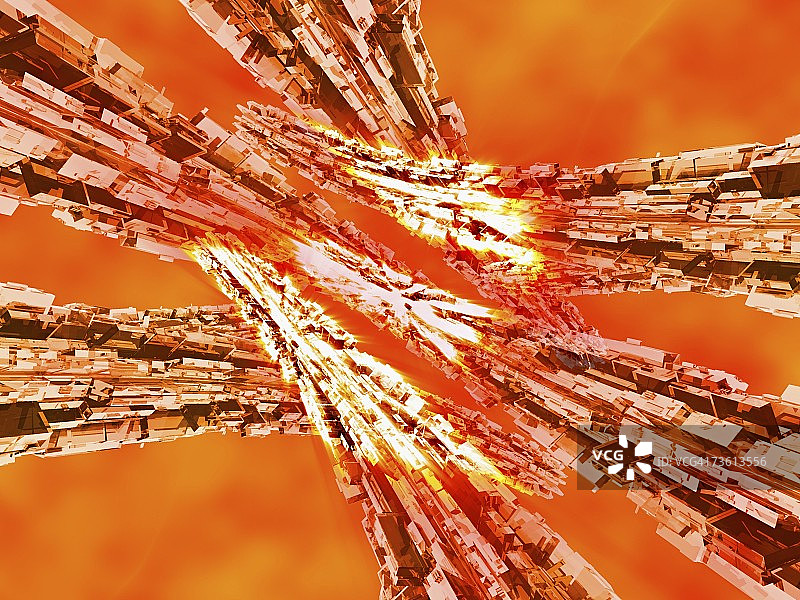 橙色背景上的抽象图案特写图片素材