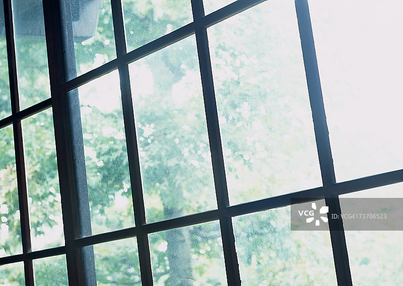 格子玻璃门图片素材