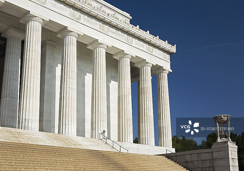 林肯纪念堂，美国华盛顿哥伦比亚特区图片素材