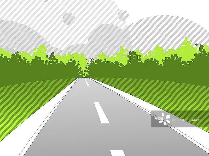 穿过景观的道路图片素材