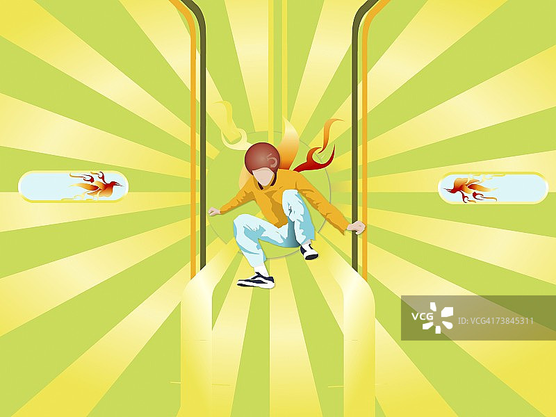 男人表演特技图片素材