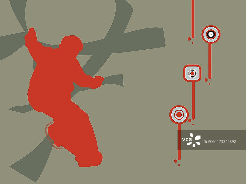 在障碍物附近玩滑板的人图片素材