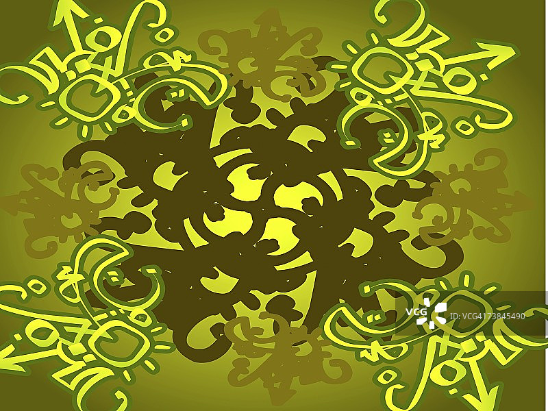 绿色背景上的设计特写图片素材