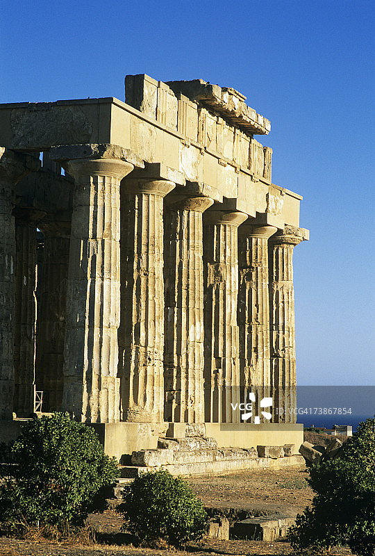 意大利西西里岛塞利农特古希腊神庙遗址图片素材