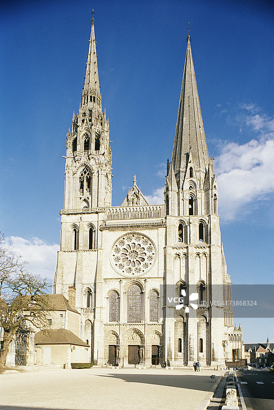 法国沙特尔大教堂图片素材