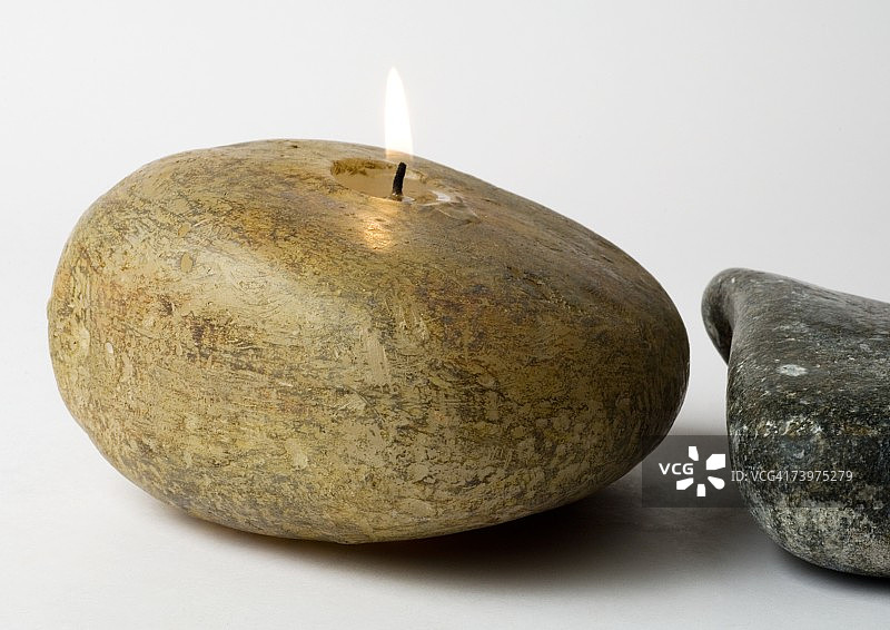 石头造型蜡烛图片素材
