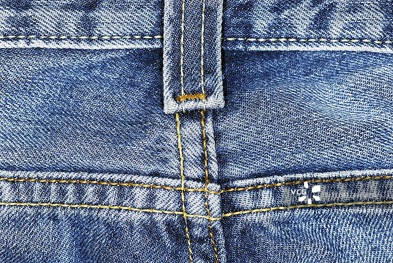牛仔裤上的腰带环特写图片素材