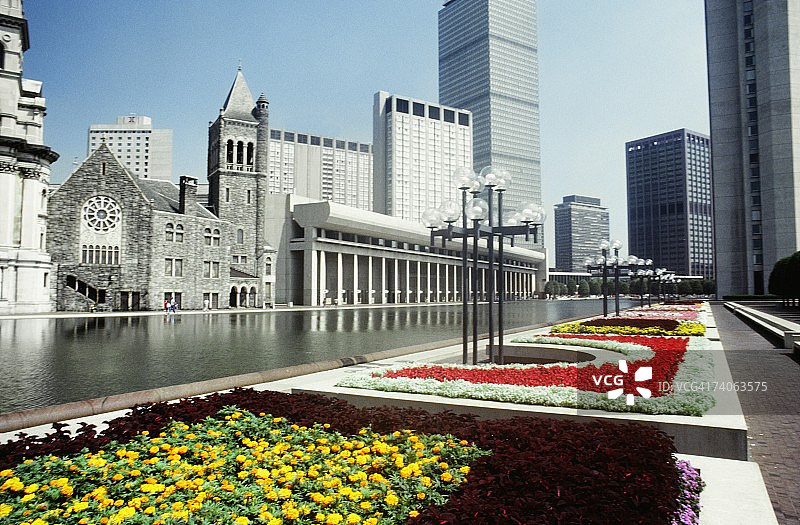美国马萨诸塞州波士顿基督教科学中心城市摩天大楼图片素材
