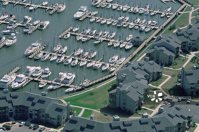 安纳波利斯，马里兰州的码头和公寓图片素材
