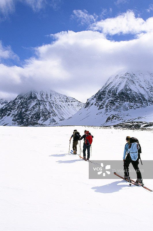 在瑞典的越野滑雪图片素材