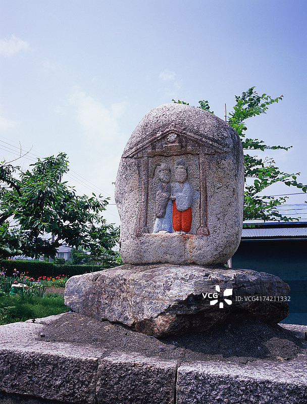 日本长野县安昙野市的雕像图片素材
