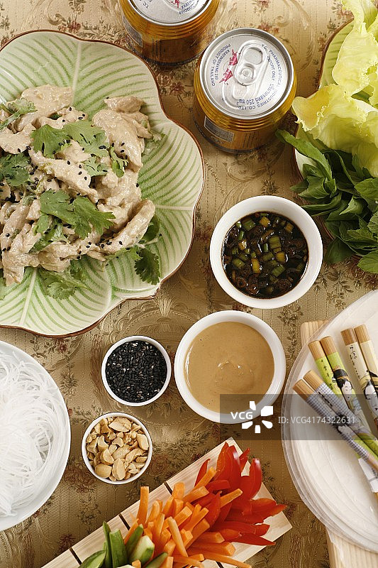 含咖喱鸡的亚洲美食图片素材