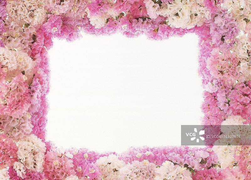 粉色花朵边框图片素材