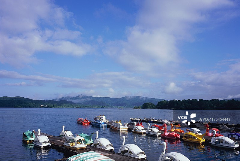 日本福岛县桧原湖图片素材