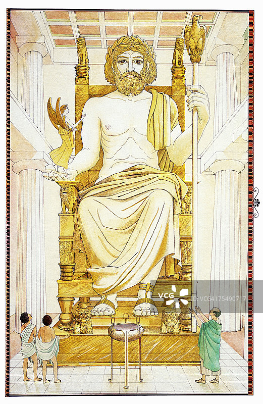 希腊奥林匹亚宙斯神像图片素材