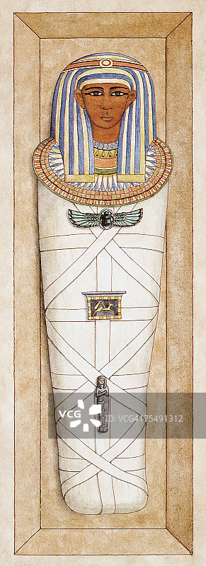 棺材里的法老木乃伊图片素材