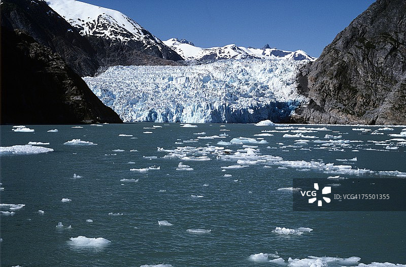 美国阿拉斯加州索耶冰川图片素材