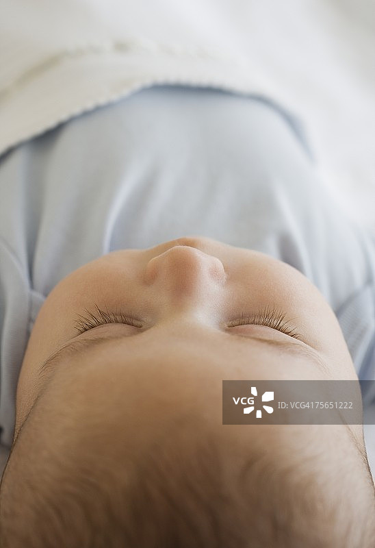 婴儿睡眠特写图片素材