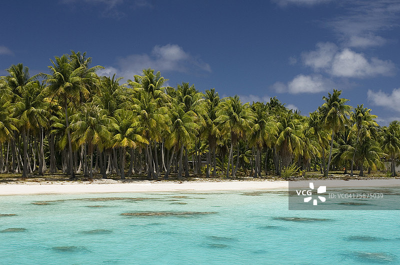 法卡拉瓦岛，图阿莫图群岛，法属波利尼西亚，太平洋岛屿图片素材