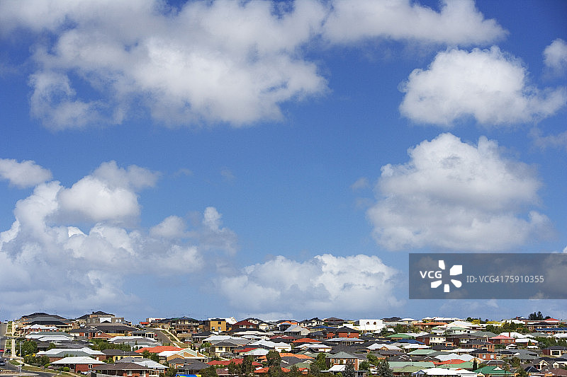 新建住宅区鸟瞰图图片素材