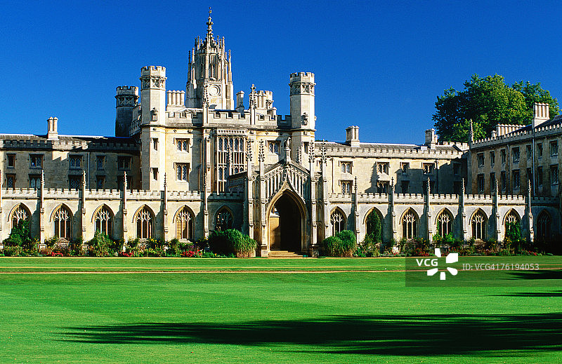 英国剑桥郡剑桥圣约翰学院图片素材