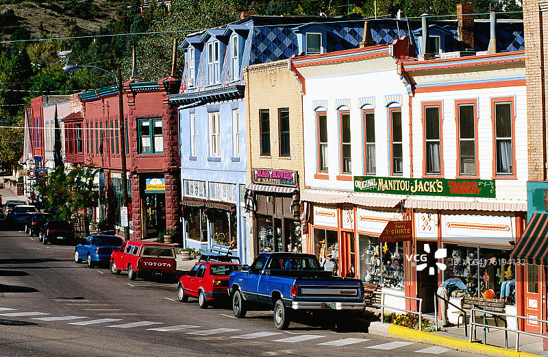 美国科罗拉多州马尼图斯普林斯街景图片素材