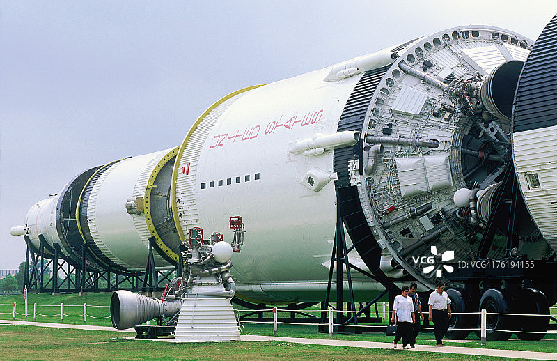 土星五号运载火箭，约翰逊航天中心，休斯顿，德克萨斯州，美利坚合众国，北美洲图片素材