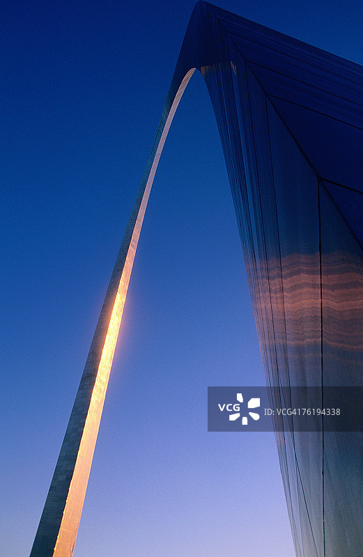 杰斐逊国家扩张纪念馆拱门细节，美国密苏里州圣路易斯图片素材