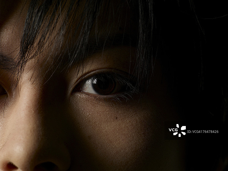 年轻男子的眼睛特写图片素材