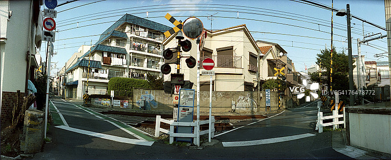 住宅区交叉路口景观图片素材