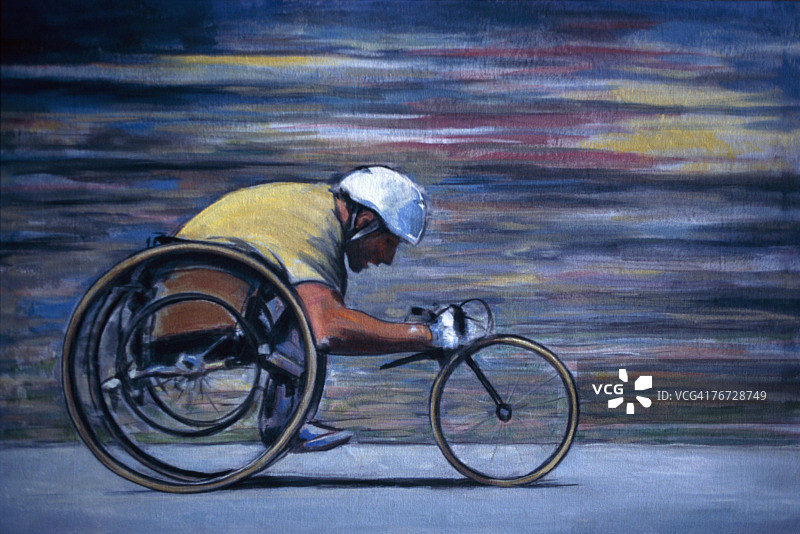 轮椅赛车手图片素材