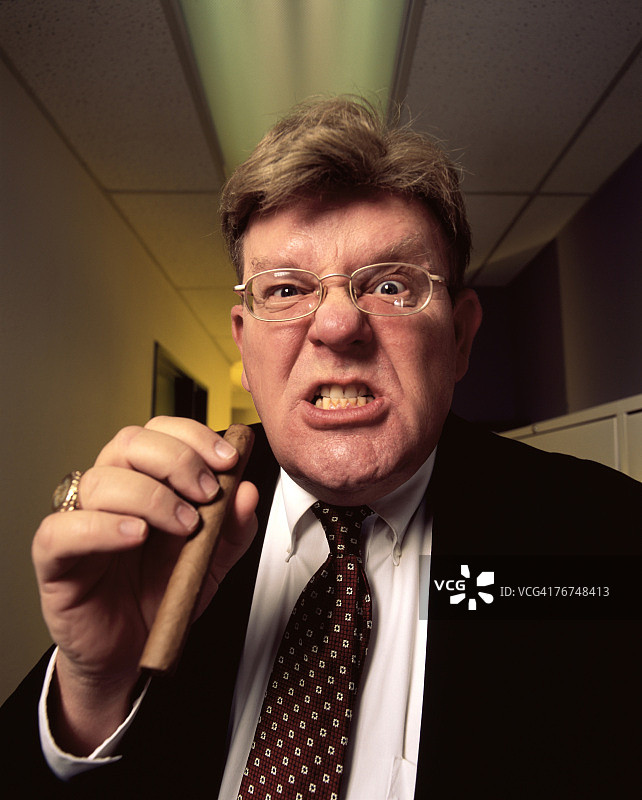 愤怒的商人图片素材