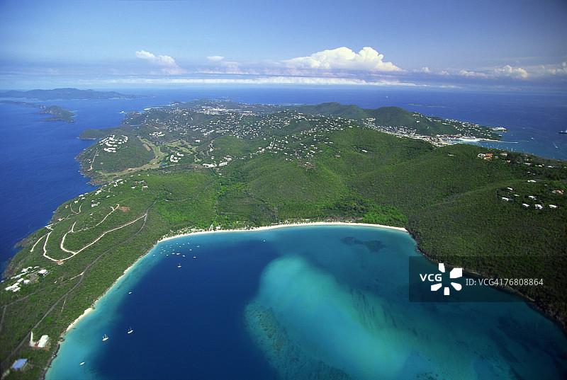 海湾鸟瞰图图片素材