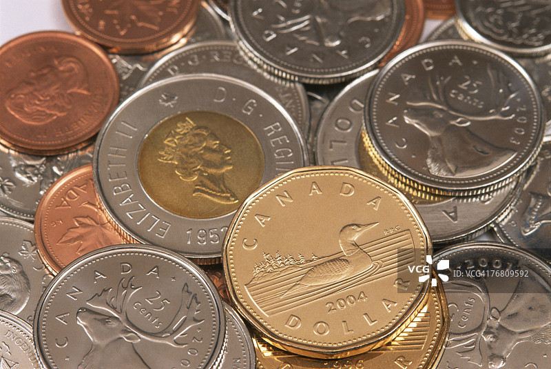 加拿大硬币图片素材