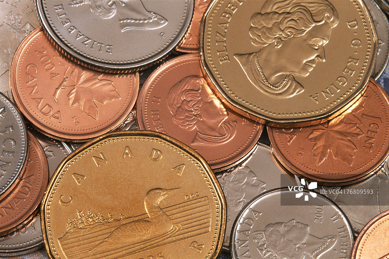 加拿大硬币图片素材