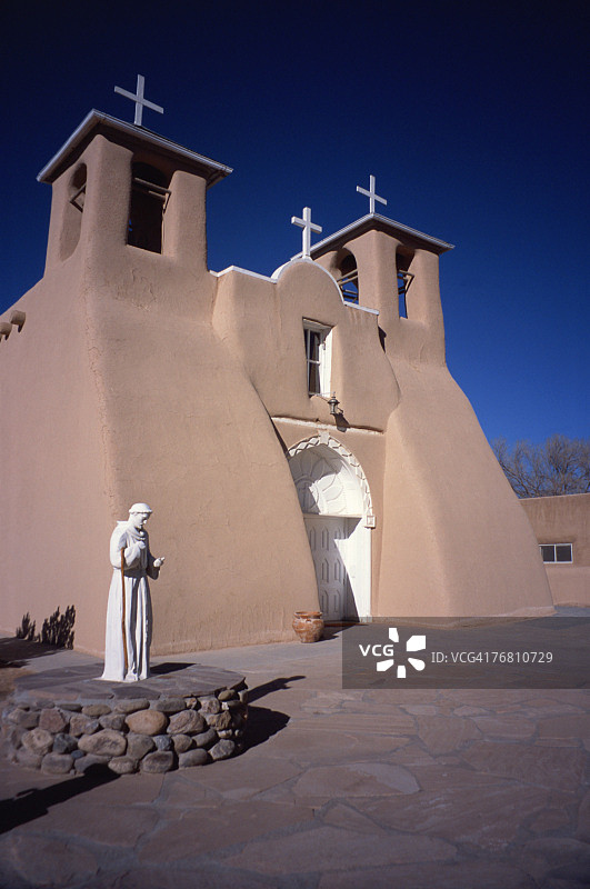 新墨西哥州的旧金山德阿西斯教堂图片素材
