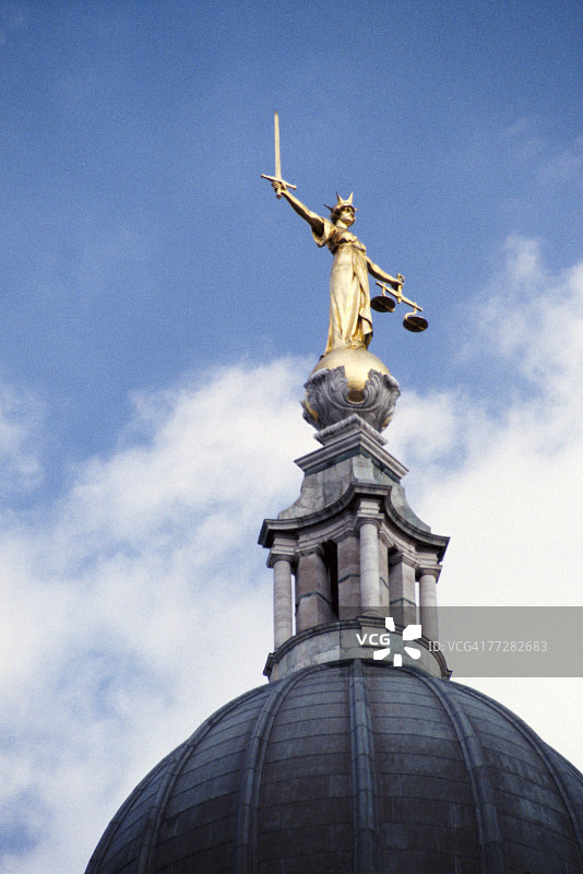 老贝利街的正义女神像图片素材