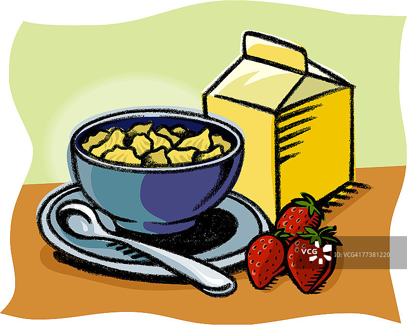 一碗麦片图片素材
