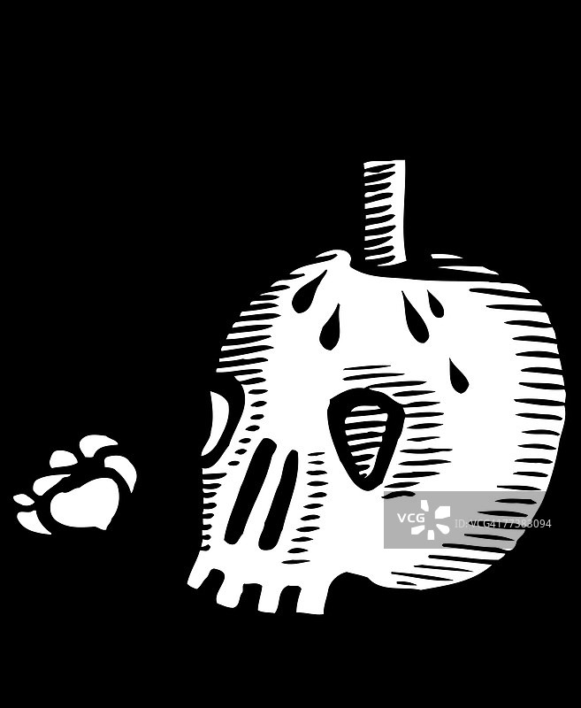 黑白骷髅蜡烛台和玫瑰图片素材