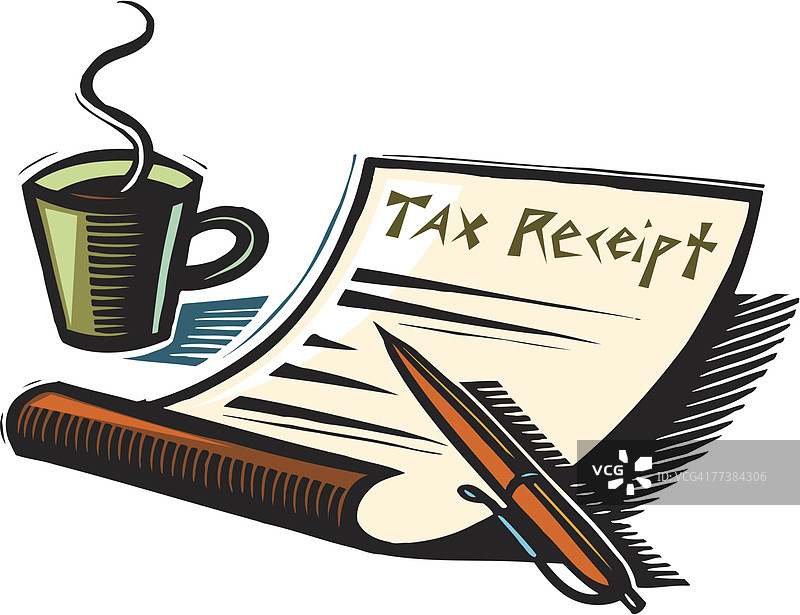 税务收据图片素材