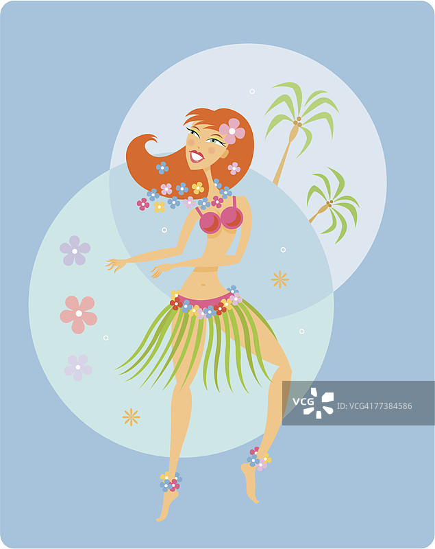 跳草裙舞的女人图片素材
