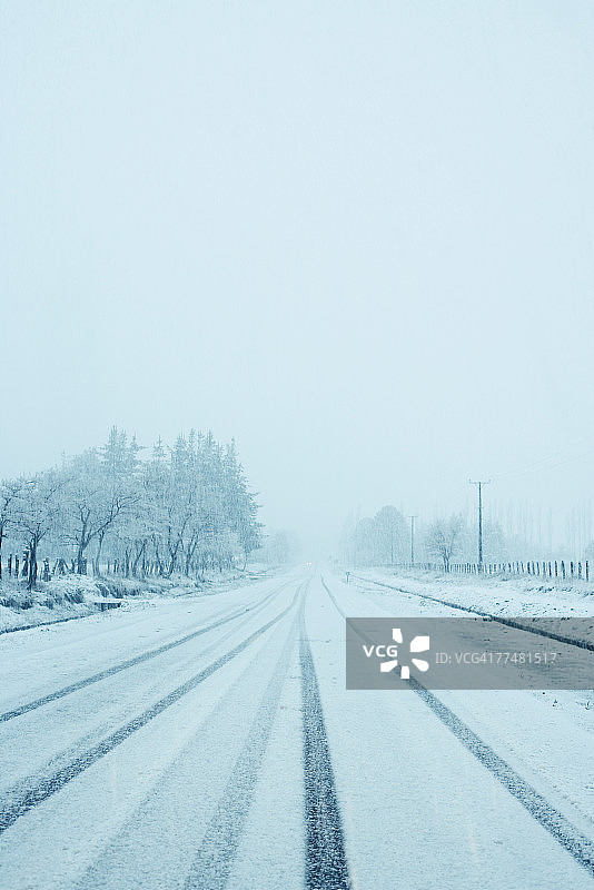 雪路图片素材