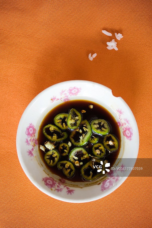 酱汁辣椒米饭拼盘图片素材