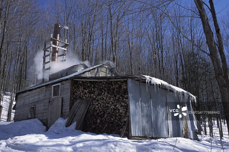 林间小屋图片素材