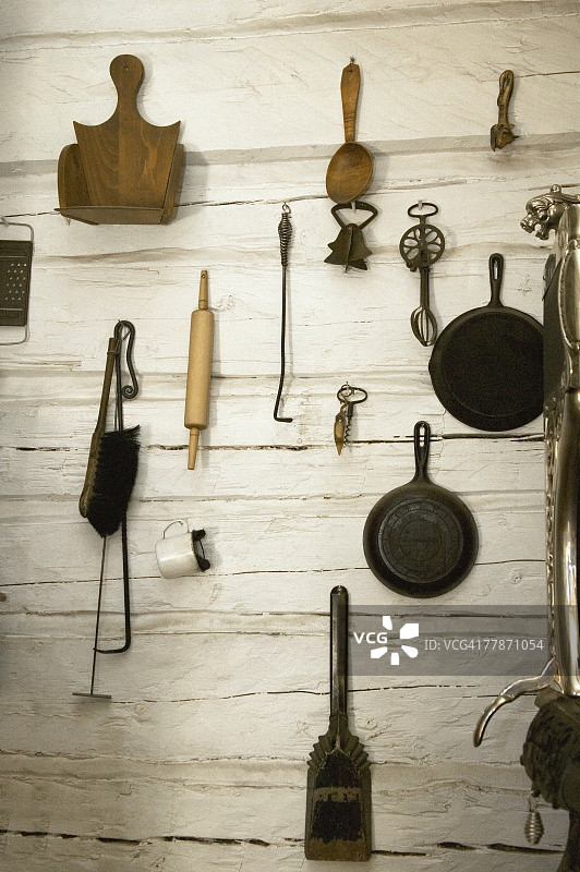 老式厨房用具和工具合集图片素材