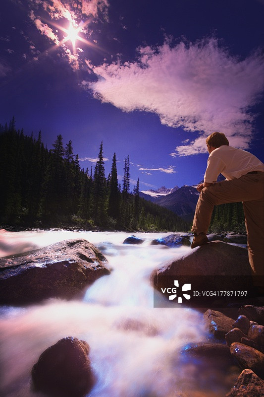 奔腾的河流图片素材