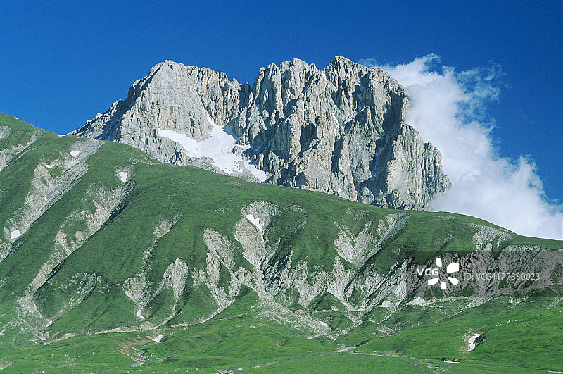 意大利阿布鲁佐地区意大利大萨索山帝国营地山地风光图片素材