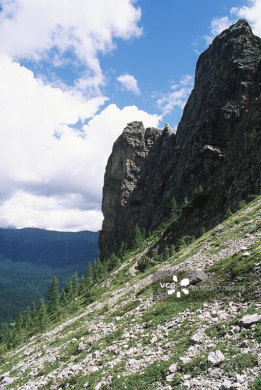 意大利多洛米蒂山脉科梅利科阿尔塔山谷图片素材