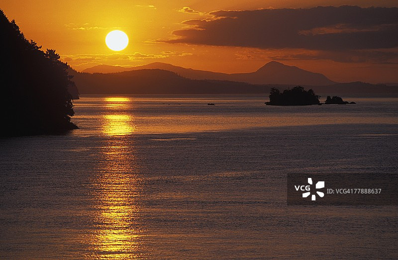海湾群岛日落美景图片素材