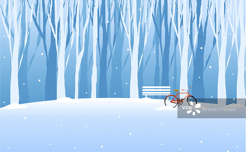 极地景观上的一排树木图片素材